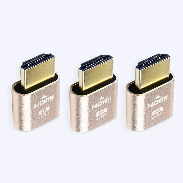 Main image of BUCIER HDMI Dummy Plug 4K Display Emulator Compatible with Windows Mac OSX Linux (fit-Headless, 3 Pack)