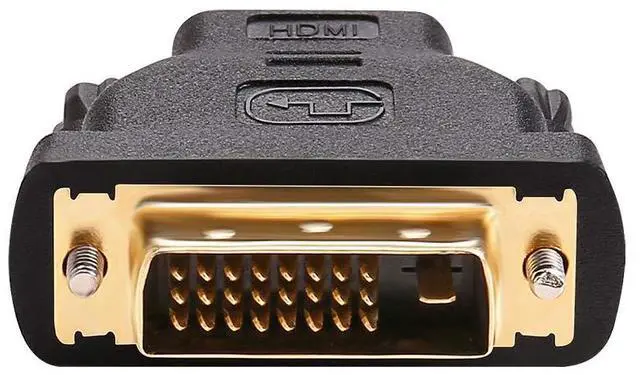 Alt view image 3 of 7 - BUCIER DVI to HDMI Adapter DVI Male to HDMI Female Bi-Directional DVI-D Port Converter 4K 1080P Gold Plated Connector