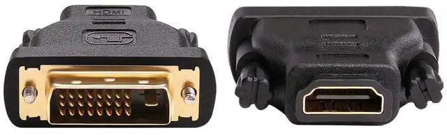 Alt view image 2 of 7 - BUCIER DVI to HDMI Adapter DVI Male to HDMI Female Bi-Directional DVI-D Port Converter 4K 1080P Gold Plated Connector