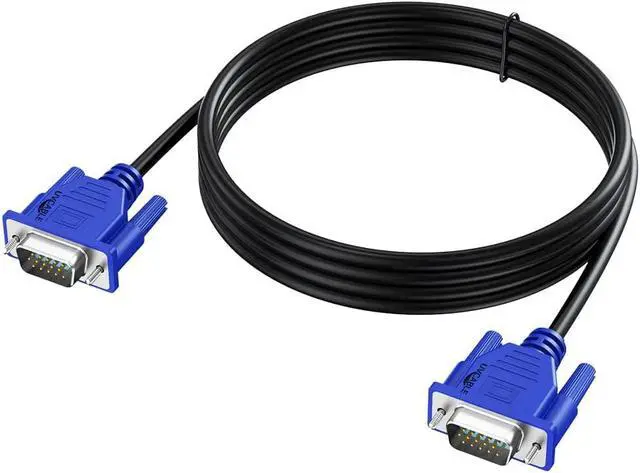 Alt view image 7 of 7 - BUCIER 3 FT VGA Cable, Short Male VGA Monitor Computer Shielded Cord Adapter (15Pin), HD15 1080P@60Hz Full HD High Resolution for TV Computer Projector Splitter Docking Station KVM