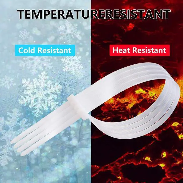 Alt view image 4 of 5 - BUCIER 100pcs Zip Ties Plastic Cable Zip Ties Self-Locking Nylon Wire Ties Heavy Duty Ultra Strong Zip Straps (10 Inch, White)