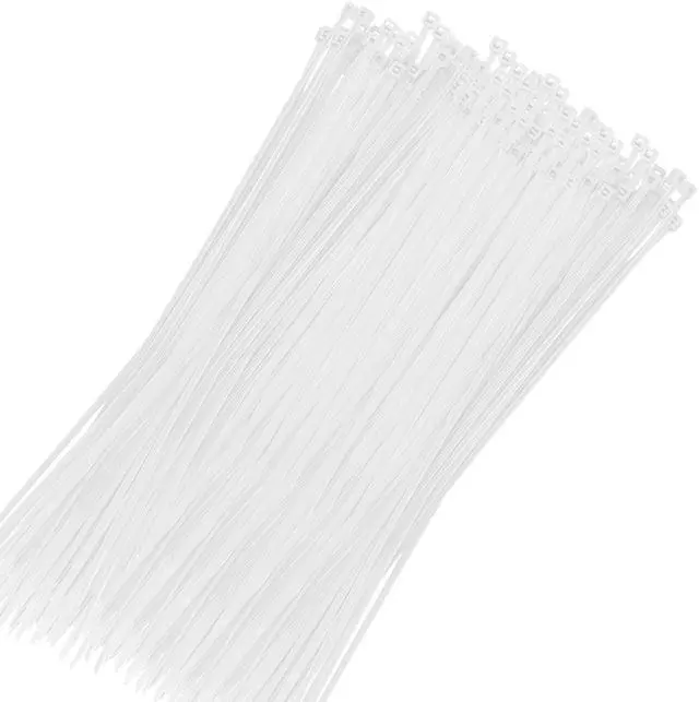 Main image of BUCIER 250pcs Zip Ties Plastic Cable Zip Ties Self-Locking Nylon Wire Ties Heavy Duty Ultra Strong Zip Straps (10 Inch, White)