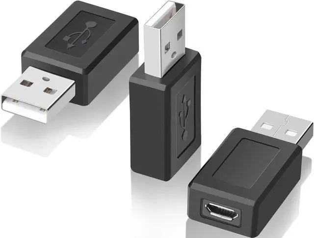 Main image of BUCIER Mini USB Adaptor USB 2.0 A Male to USB Micro Female Converter (3 Pack)