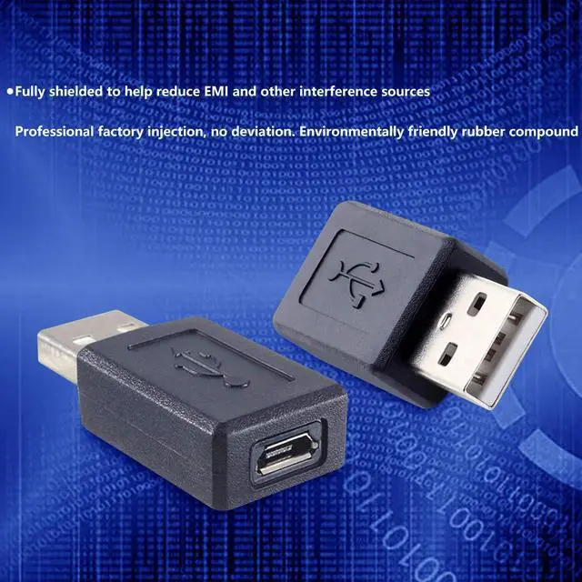 Alt view image 4 of 7 - BUCIER Mini USB Adaptor USB 2.0 A Male to USB Micro Female Converter (3 Pack)
