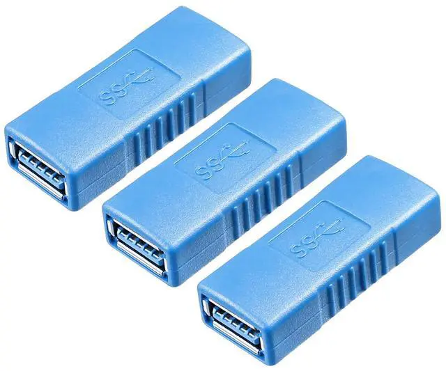 Alt view image 6 of 7 - BUCIER USB 3.0 Connector Female to Female Adapter USB 3.0 Coupler Adapter Converter Bridge Extension Coupler (Pack of 3, Blue)