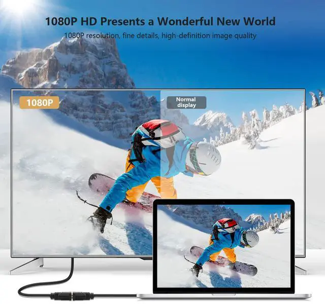 Alt view image 3 of 7 - BUCIER HDMI to DVI Adapter Cable, Bi-Directional HDMI Male to DVI-D (24+1) Female Converter Cord 1080P DVI to HDMI HD Video Adapter Wire for HDTV, PC, Xbox, Blue-ray DVD, A/V Receivers
