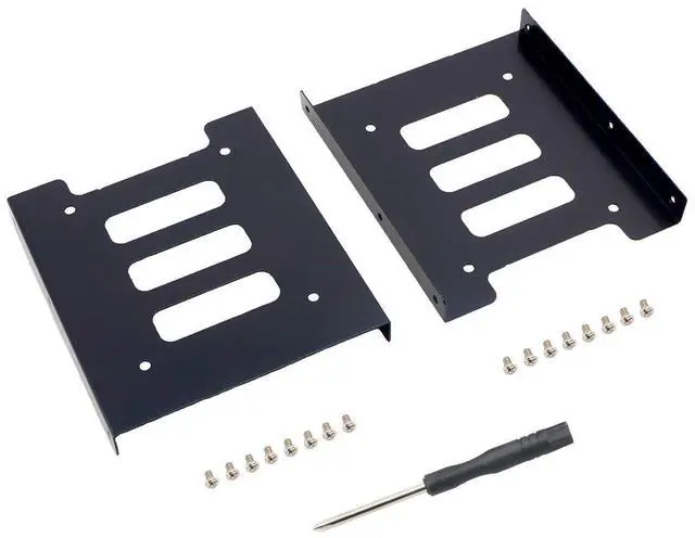 Main image of BUCIER HDD SSD Mounting Bracket 2.5 to 3.5 Adapter Hard Drive Holder (Pack of 2)