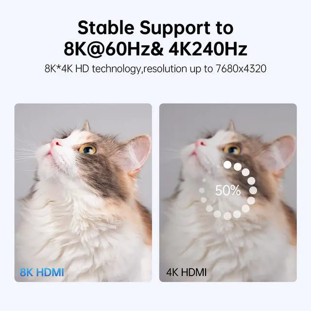 Alt view image 4 of 7 - BUCIER Fiber Optic HDMI Cable 65 FT, 8K Long HDMI 2.1 Cable, Thin HDMI Cord 48Gbps Ultra High Speed, 8K@60Hz, 4K@240Hz/120Hz, Dynamic HDR, eARC, HDCP 2.2&2.3, 3D, Compatible for PS4/5/Xbox/TV/Laptop