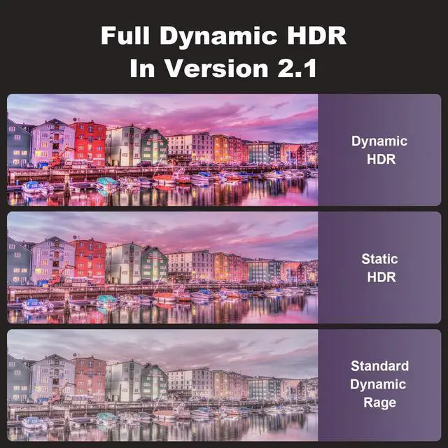 Alt view image 3 of 7 - BUCIER HDMI 2.1 Cable 6ft, Bidirectional 48Gbps HDMI 2.1 Cord, 8K 60Hz 4K 120Hz 2K 240Hz High Resolution TV Computer Screen Cable for Home Office Gaming Consoles Mirror or Extend Model