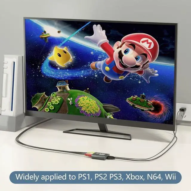 Alt view image 4 of 5 - KEHIPI RCA to HDMI Converter,AV to HDMI for Xbox,PS One,PS2,PS3,N64,Wii,VCR,VHS,STB,Blue-Ray DVD Players,TV, Support 720p,1080p