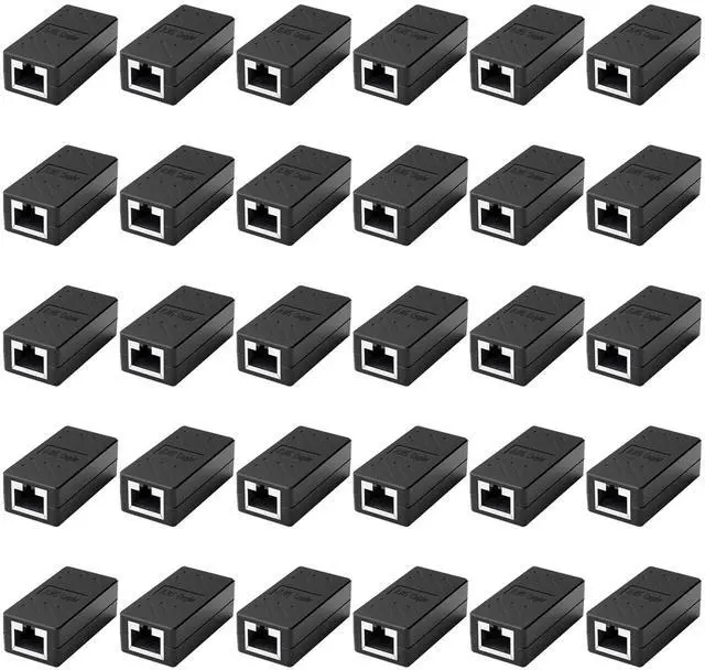Main image of BUCIER 30 PCS RJ45 Coupler RJ45 Inline Coupler Cat8 Cat7 Cat6a Cat6 Cat5e Cat5 Ethernet Coupler Ethernet Extension Cable Ethernet Cable Extenderfor TV, Router, PC, Network Switch, Xbox, PlayStation