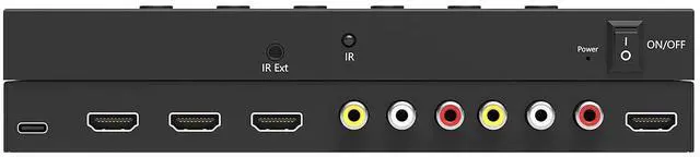 Alt view image 2 of 7 - BUCIER 2 AV Inputs + 3 HDMI 2.0 Inputs to HDMI Converter (5 in 1) with Upgrade New Version