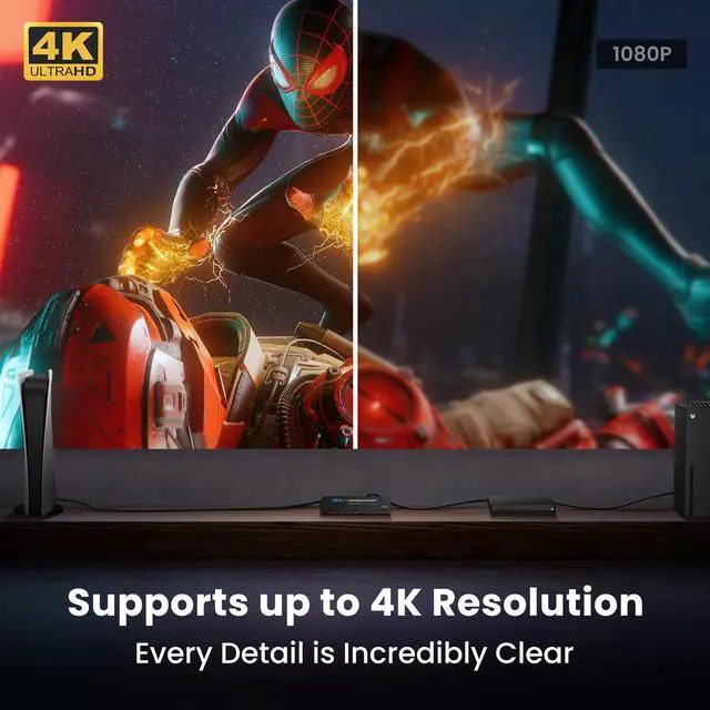 Alt view image 6 of 7 - BUCIER HDMI Switch 4 in 1 Out 4K@60Hz, 4x1 HDMI Splitter Switcher with IR Remote, 4 Port HDMI Selector Box Support HDMI2.0, Dolby Vision/Atmos, HDR10 for Switch, Xbox, PS5/4, Roku, Fire Stick
