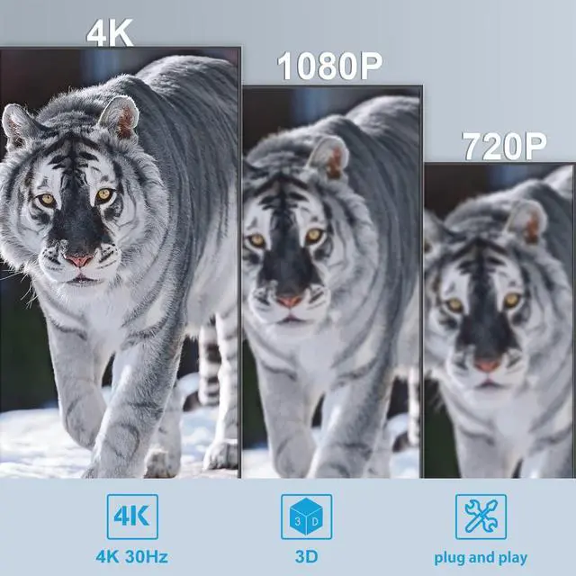 Alt view image 5 of 7 - BUCIER 4K HDMI Splitter 1 in 2 Out, HDMI Cable Splitter for TV Only Mirror (Not Extend),HDMI Splitters 1 Male to 2 Female Adapter with EDID Dial, Support 2 TVs Sync Display, HD 3D for LED/LCD Monitor