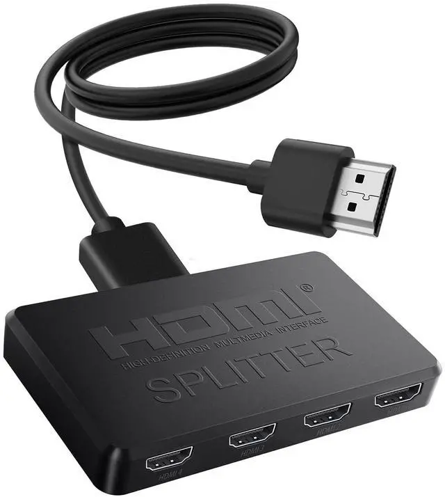 Main image of BUCIER HDMI Splitter 1 in 4 Out Support Duplicate/Mirror 1 Source Screen to 4 HDM-I Display Devices(Not Extend), 4 Port Hdmi Splitters for 3D,1080P, UHD TV(Not Include HDMI Cable)