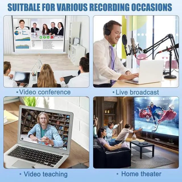 Alt view image 6 of 7 - KEHIPI Video Capture Card, 4K USB3.0 HDMI to USB C Capture Card for Streaming, 1080P 60FPS, Compatible with iPad Mac OS Windows, Quest 3, OBS, PS5/4, Switch2/1, Xbox, Camera (Silver)