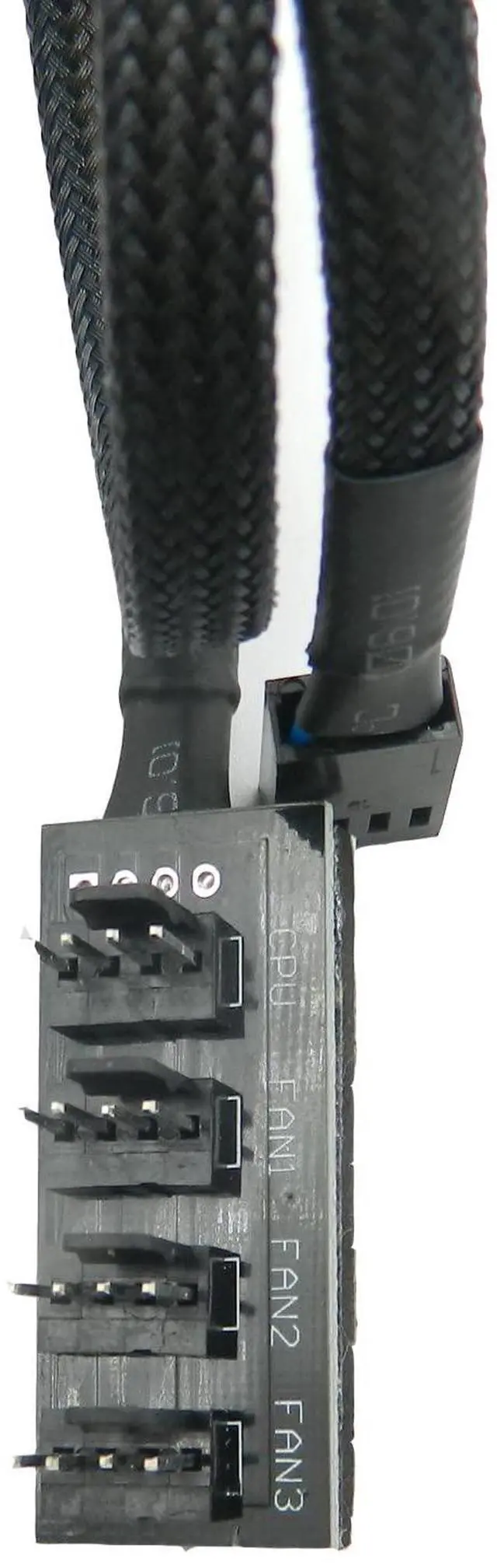 Alt view image 2 of 5 - BUCIER 2PCS PWM Fan Hub Splitter 4-Pin/3-Pin pc 4 Way Splitter, Cooling Fans Power Cable 1 to 4 Way PC Case Internal Motherboard Extension Cable