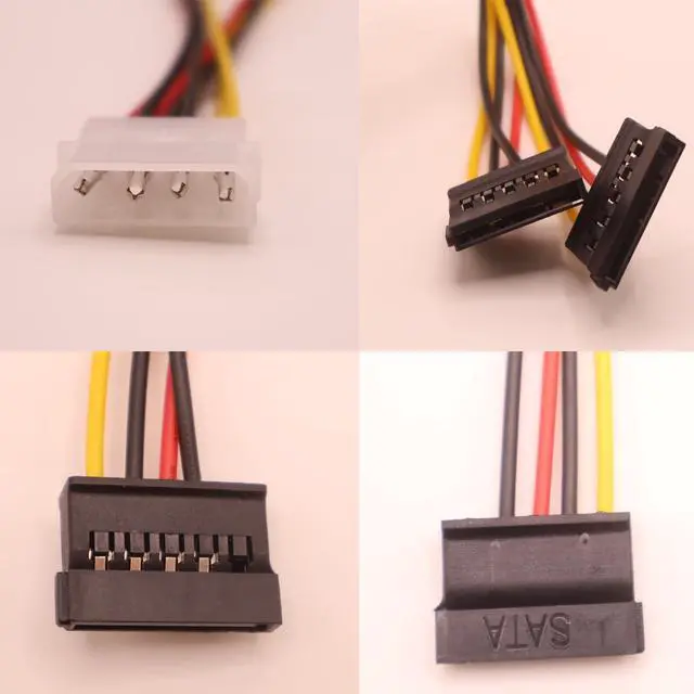 Alt view image 3 of 4 - BUCIER 5Pcs Molex to SATA Power Splitter Y Cable 4Pin Male IDE Molex to Female Dual SATA Power Splitter Adapter Cable Hard Drive Extension Cable Female Cable Adapter