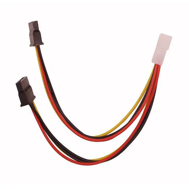 Alt view image 4 of 4 - BUCIER 5Pcs Molex to SATA Power Splitter Y Cable 4Pin Male IDE Molex to Female Dual SATA Power Splitter Adapter Cable Hard Drive Extension Cable Female Cable Adapter