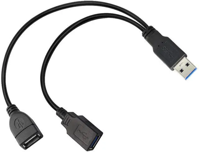 Alt view image 5 of 6 - BUCIER USB 3.0 Splitter Cable,USB Type A 3.0 Male to 3.0 Female and 2.0 Female Y Extension Splitter Cable for PC,Laptop,Length 30cm
