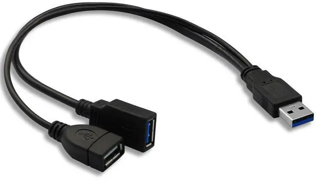 Main image of BUCIER USB 3.0 Splitter Cable,USB Type A 3.0 Male to 3.0 Female and 2.0 Female Y Extension Splitter Cable for PC,Laptop,Length 30cm