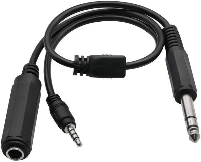 Alt view image 4 of 6 - BUCIER 6.35mm TRS Male to 1/4 TRS Female Stereo Headphone Y Splitter Extension Cable