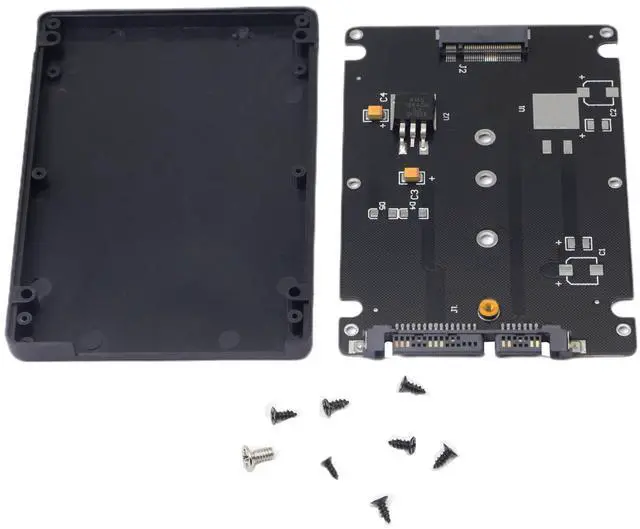 Alt view image 2 of 4 - BUCIER M.2 to 2.5 inch SATA Enclosure,B and M Key SATA Converter,Support 2230 2242 2260 2280 Hard Drive with 7mm Case