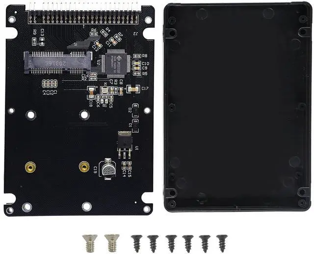 Main image of BUCIER MSATA Mini PCI-E SSD to 2.5 Inch IDE 44Pin Enclosure Adapter, Black for Notebook LaptopDesktop Computer and More
