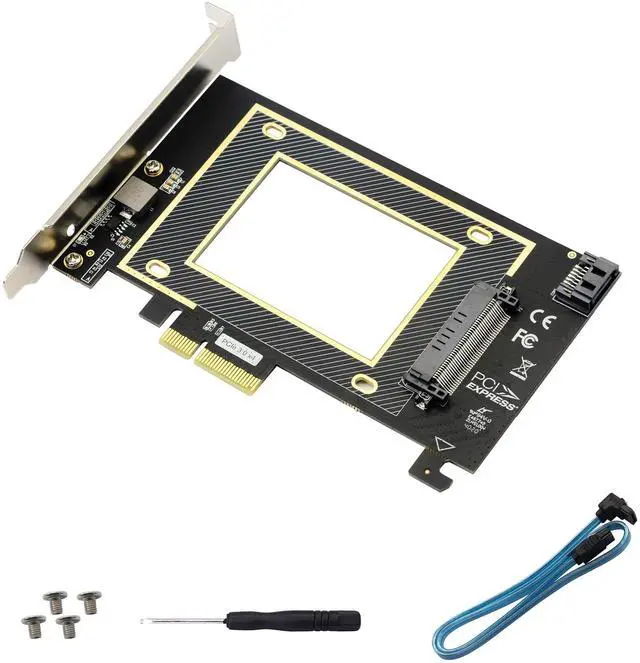 Main image of BUCIER U.2 to PCIE Expansion CardSFF 8639 to PCIE 3.0 x4 Riser Card,PCI-E 3.0 X4 SATA Adapter,for 2.5" U.2 NVME SSD and 2.5" SATA SSD.