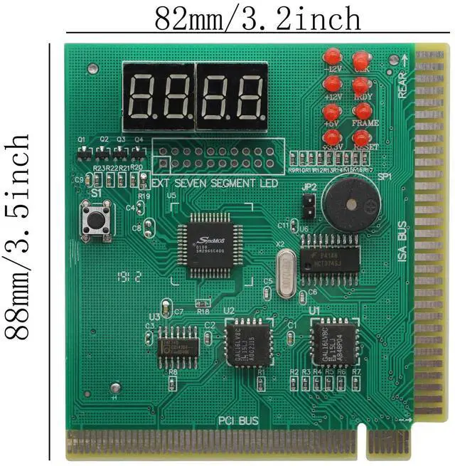 Alt view image 2 of 6 - BUCIER PC Diagnostic 4-Digit Card,Module Board Test & Measuring Module PC Computer Mother Board Debug Post Card Analyzer PCI Motherboard Tester Diagnostics Display for Desktop PC