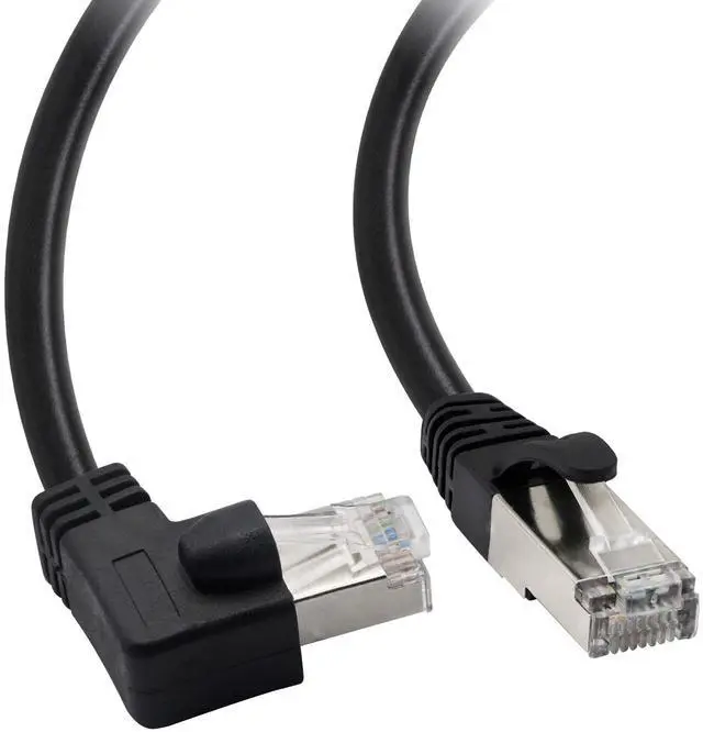 Main image of BUCIER Cat5 Ethernet Cable,RJ45 Male to Male 90 Degree Internet Network LAN Cable Patch Cord for PC, Router, Modem, Printer, Xbox, PS4-1.5FT (Angle Left)