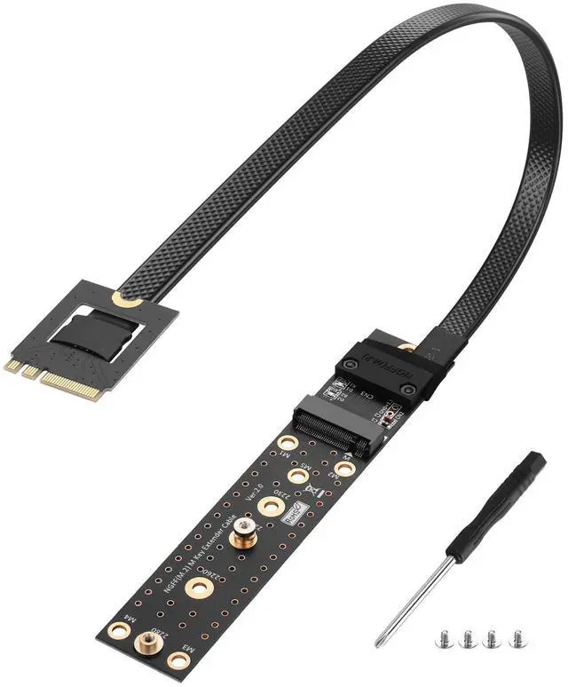 Main image of BUCIER M.2 NGFF Key A+E to M.2 M Key Extender Cable M2 Male to Female NVME SSD Riser Cable