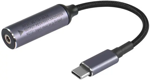 Main image of BUCIER PD 100W DC 3.5mm x 1.35mm Female Input to USB Type C Male Power Charging Cable, DC35135 to Type C Extension Cable with PD Automatic Identification Chip,for Phones,Tablets,Laptops