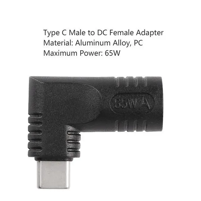 Alt view image 3 of 7 - BUCIER 65W PD DC 7.9mm x 0.9mm Female (7.9mm x 5.5mm) Input to USB Type C Male Power Charging Adapter,Uilt-in with PD Automatic Identification Induction Chip,for Phones,Tablets, Laptops(black 7909 A)
