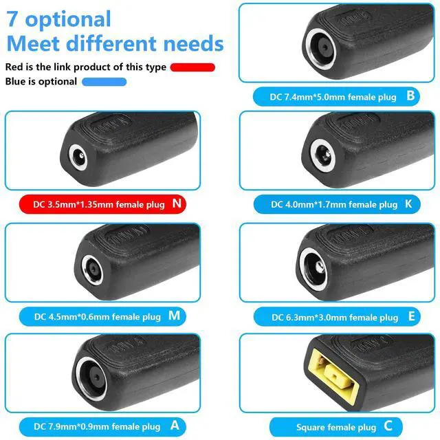 Alt view image 5 of 7 - BUCIER 100W PD DC35135 to Type C Power Charging Adapter DC 3.5mm x 1.35mm Female to USB C Male Connector,Uilt-in with PD Automatic Identification Induction Chip(35135 N)