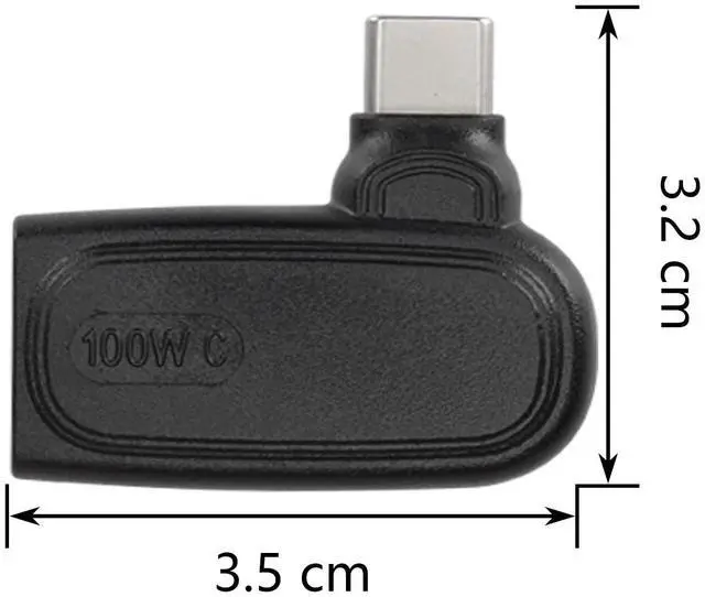 Alt view image 7 of 7 - BUCIER 100W PD Slim Tip to Type C Power Charging Adapter Square Female to USB C Male Connector,Uilt-in with PD Automatic Identification Induction Chip,for Laptops (Square C)