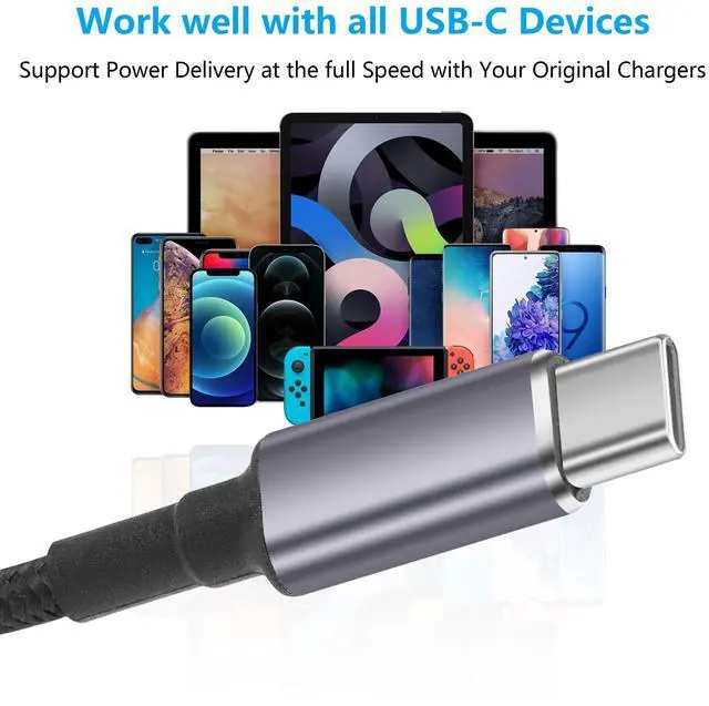 Alt view image 6 of 7 - BUCIER PD 140W Slim Tip to USB C Cable Square Female Input to Type C Male Power Charging Cable with PD Automatic Identification Chip,for Phones,Tablets,Laptops(Square)