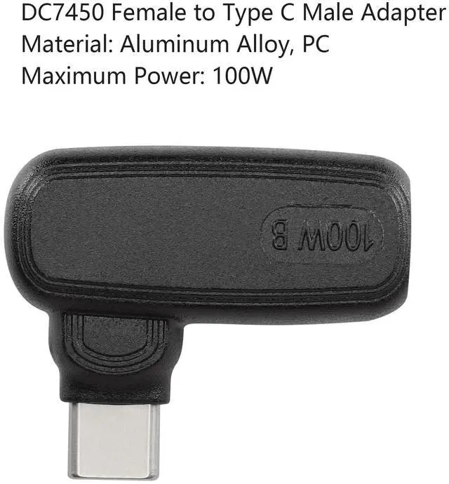 Alt view image 6 of 7 - BUCIER 100W PD DC 7.4mm x 5.0mm Female(7.4mm x 0.6mm) Input to USB Type C Male Power Charging Adapter,Uilt-in with PD Automatic Identification Induction Chip,for Phones,Tablets,Laptops(7450 B)