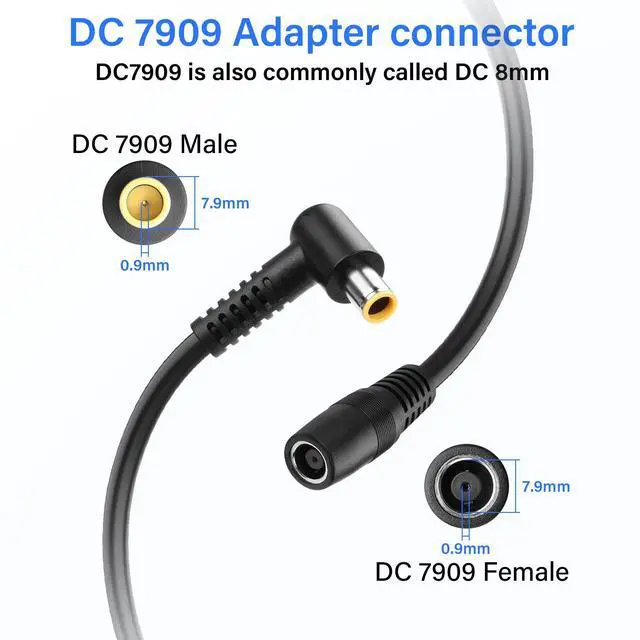 Alt view image 2 of 7 - BUCIER 14AWG DC7909 Y Splitter Cable 90 Degree DC 8mm 1 Male to 2 Female Converters for Solar Panels 2Ft