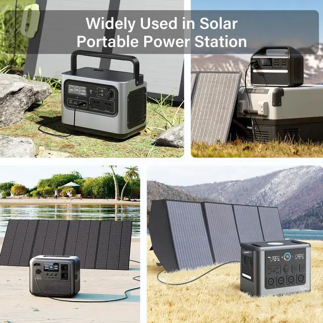 Alt view image 7 of 7 - BUCIER 14AWG DC7909 Y Splitter Cable 90 Degree DC 8mm 1 Male to 2 Female Converters for Solar Panels 2Ft