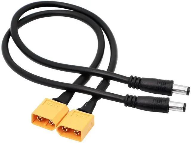 Alt view image 2 of 6 - BUCIER XT60 Adapter Cable XT60 Charging Cable XT60 Male Bullet Connector to Male DC 5.5mm X 2.5mm Power Cable for Fatshark Skyzone FPV Monitor Power (M/MDC5525) 2pcs