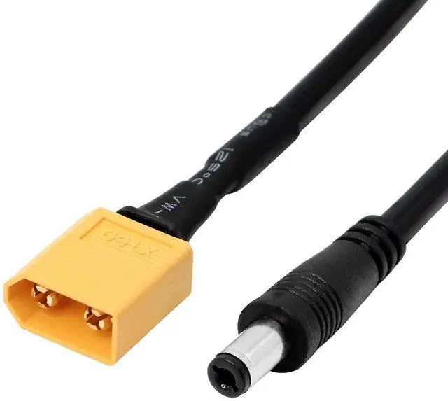 Alt view image 3 of 6 - BUCIER XT60 Adapter Cable XT60 Charging Cable XT60 Male Bullet Connector to Male DC 5.5mm X 2.5mm Power Cable for Fatshark Skyzone FPV Monitor Power (M/MDC5525) 2pcs