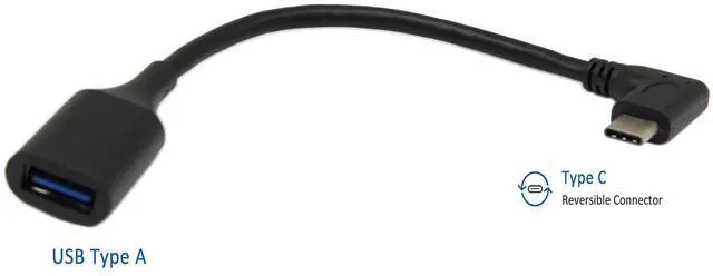 Alt view image 3 of 7 - USB C OTG Cable,Type C 3.1 Male Cable,SinLoon High Speed USB 3.0 (Type A) Female to USB 3.1 C (Type C) Male Left or Right 90 Degree Angle OTG Sync & Charge Converter Adapter Cable Cord(3.0F-CM,7inch)