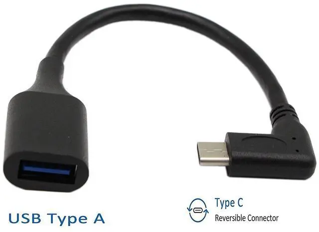 Alt view image 7 of 7 - USB C OTG Cable,Type C 3.1 Male Cable,SinLoon High Speed USB 3.0 (Type A) Female to USB 3.1 C (Type C) Male Left or Right 90 Degree Angle OTG Sync & Charge Converter Adapter Cable Cord(3.0F-CM,7inch)