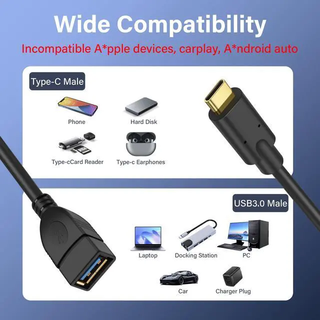 Alt view image 4 of 6 - BUCIER USB Type C Coiled Cable 5Gbps Retractable 90 Degree USB3.0 Female to USB C Male Charging Cable and Data Transfer for Phone, Tablet, Other USB C Devices (F/L)