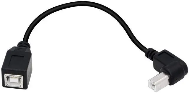 Alt view image 2 of 7 - BUCIER USB 2.0 Type-B Printer Cable, (2-Pack) USB 2.0 B Female to Left Angle B Male Printer Short Extension Cable,for Printer, Scanner, Mobile HDD and More (Left 2)