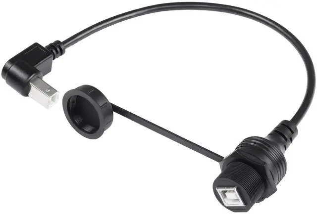 Main image of BUCIER USB 2.0 Type-B 90 Degree Printer Cable,Waterproof Type B Flush Mount Car Mount Extension Printer Cable,for Car Truck Boat Motorcycle Dashboard,Sync Printing and Data Transferring (Down 0.3M)