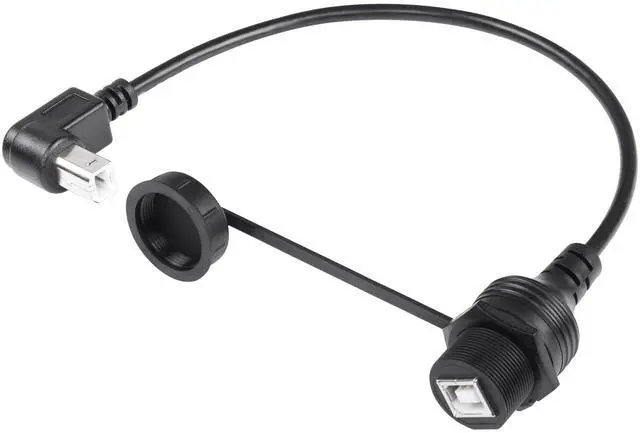 Main image of BUCIER USB 2.0 Type-B 90 Degree Printer Cable,Waterproof Type B Flush Mount Car Mount Extension Printer Cable,for Car Truck Boat Motorcycle Dashboard,Sync Printing and Data Transferring (UP 0.3M)