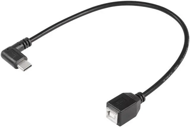 Main image of BUCIER USB C Printer Cable, USB C to USB B Printer Cable, USB B 2.0 Female to USB C Male 90 Degree Printer Cable for Printers,Scanner,MIDI Controller DJ Controller(I 0.3M)