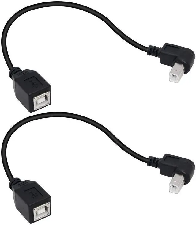Main image of BUCIER USB 2.0 Type-B Printer Cable, (2-Pack) USB 2.0 B Female to Type-B Male (UP) Printer Short Extension Cable for Printer, Scanner, Mobile HDD and More (UP 2)
